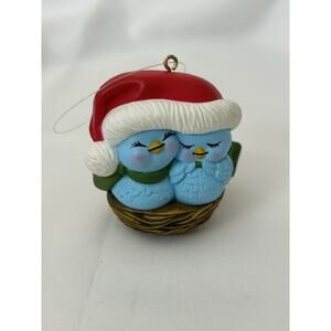 Vintage 1982 Avon Keepsake Bluebird Christmas Ornament.